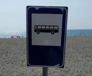 Bus segnale di fermata mare