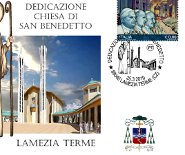 Cartolina annullo postale chiesa s.benedetto