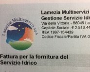 Multiservizi logo fattura acqua
