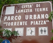 Parco urbano Piazza cartello
