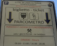 Parcometro cartello