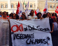 Protesta insegnanti calabresi a Roma1