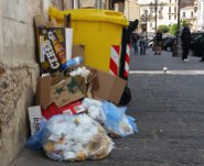 Rifiuti sul corso Lam