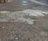 Via Belvedere asfalto precario